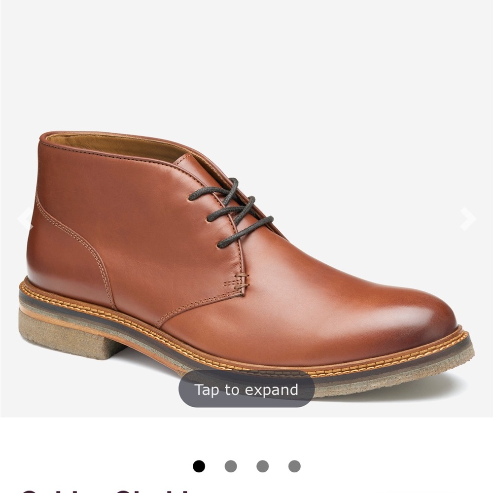 Johnston & Murphy Tan Leather Chukka Boots
